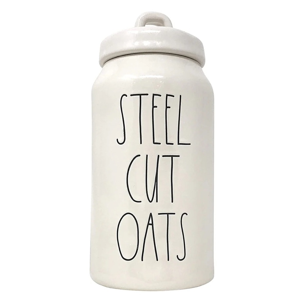 Rae Dunn 'STEEL CUT OATS' Tall Canister